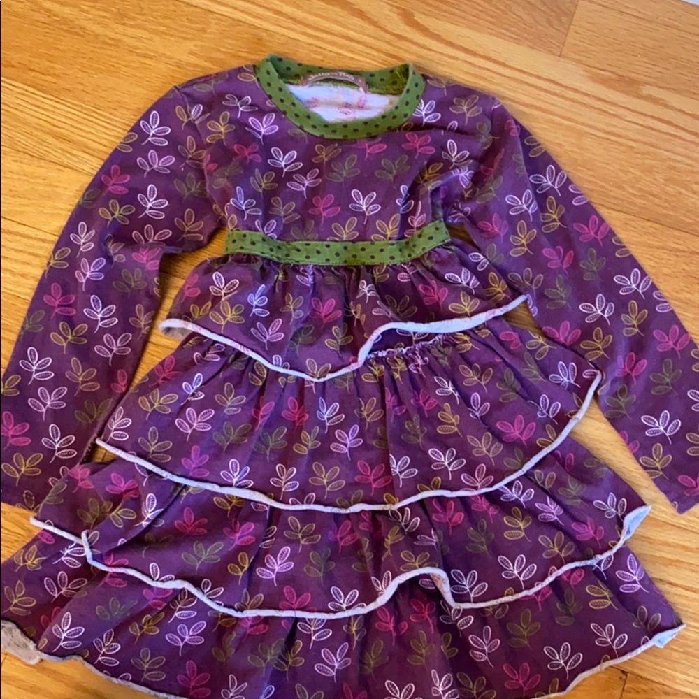 Jelly The Pug Purple Leaf Dress